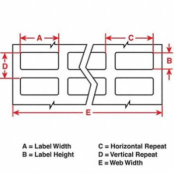 Label White 1.5in.Wx0.75in.H Brady B-449, 34CJ23