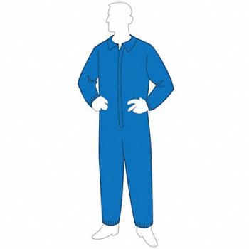 GRAINGER APPROVED Collared Disposable Coveralls Elstc PK25, 34CL38