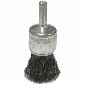 WEILER Crimped Wire End Brush Steel 3/4 in., 34CP56