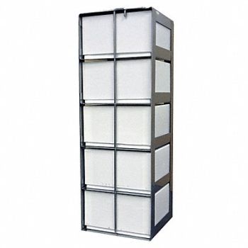 COREPOINT SCIENTIFIC Inventory Rack Holds 5 Boxes SS, 34CT76