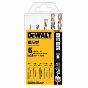 DEWALT Masonry Drill Set, 34D628