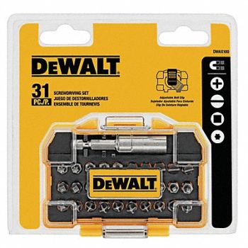 DEWALT Screwdriver Bit Set 31 Pieces 1/4 Shank, 34D641