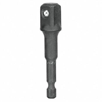 DEWALT Impct Skt Adpt Steel Blk 1/4 in PK25, 34D712