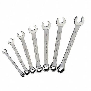 WESTWARD Combo Wrench St CV Steel Satin Standard, 34D939