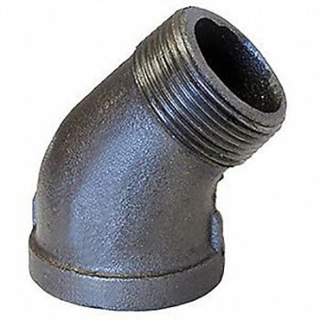 GRAINGER APPROVED 45 Street Elbow Malleable Iron 2 in, 34DC62