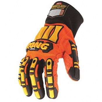 IRONCLAD G9256 Mechanics Gloves Utility 2XL Orng/Ylw PR, 34E350