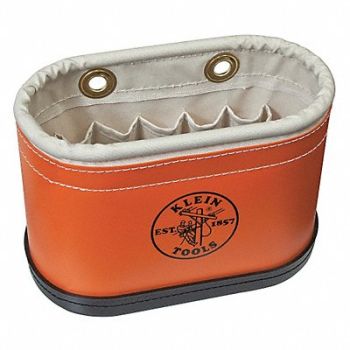 KLEIN TOOLS Bucket Bag Plastic Straight Wall Orange, 34E634