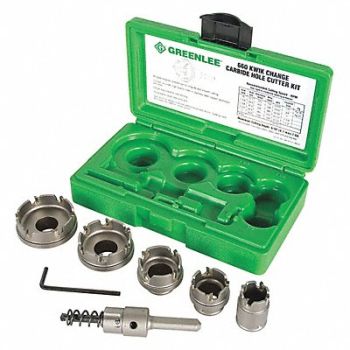 GREENLEE Hole Saw Kit Saw Range 7/8 to 2, 34F138