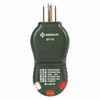 GREENLEE Circuit Tester 3 Wire, 34F655