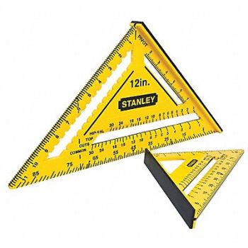 STANLEY Square ABS Yellow 7 In Graduations 8ths, 34F827
