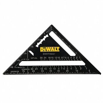 DEWALT Square Alum Black 7 In Graduations 8ths, 34F829