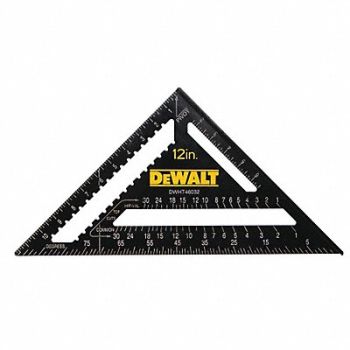DEWALT Square Alum Black 12 In Graduations 8ths, 34F830