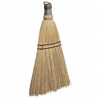 TOUGH GUY Whisk Broom 10 in Handle L 8 in Face, 34F931