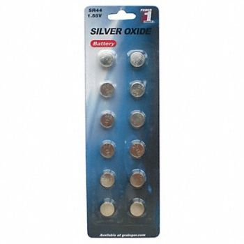 GRAINGER APPROVED Button Battery Silver 1.5VDC 76 PK12, 34F932
