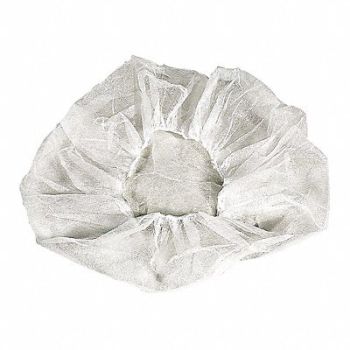 CELLUCAP Bouffant Cap White 24 in dia PK100, 34FZ77