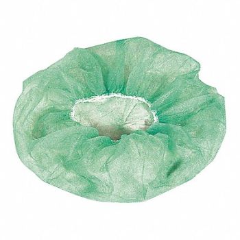CELLUCAP Bouffant Cap Green 24 in dia PK100, 34FZ81