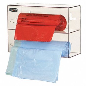 BOWMAN DISPENSERS Bag Dispenser Wall Mount 3-61/64, 34GE01