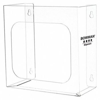 BOWMAN DISPENSERS Bouffant/Shoe Cover Dispenser Clear PETG, 34GE06
