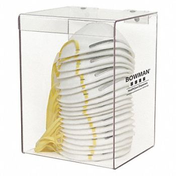 BOWMAN DISPENSERS Face Mask Dispenser Clear PETG Plastic, 34GE42