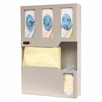 BOWMAN DISPENSERS Protection System Beige 25-1/4inH, 34GF18