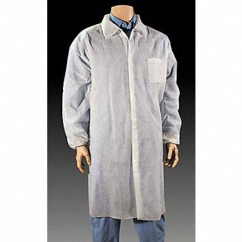 CELLUCAP Disposable Lab Coat Size XL White PK25, 34GF65