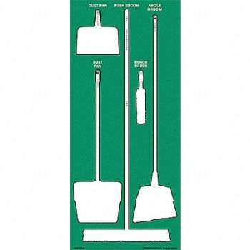 GRAINGER APPROVED Shadow Board Combo Kit White Wall, 7DX05