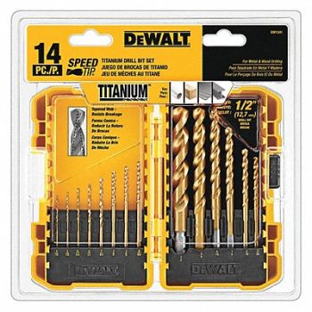 DEWALT Jobber Length Drill Set 14pc HSS, 34GR18