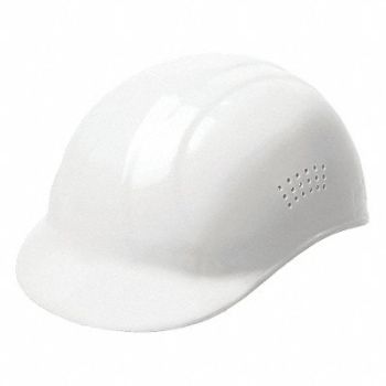 ERB SAFETY J5343 Bump Cap Baseball Pinlock White, 34KW47