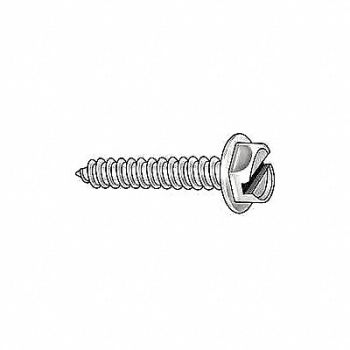 GRAINGER APPROVED Scrw Sz 3/8 ZP SLT 1.25 L PK100, 1VHE9