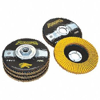 ARC ABRASIVES J1548 Flap Disc 4 1/2 in Dia 7/8 in Arbor, 30MT08