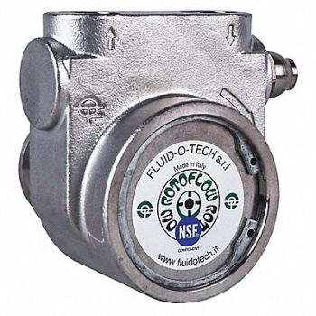 FLUID-O-TECH Pump 3/8 NPTF 144 Max GPH SS Bypass, 423J75