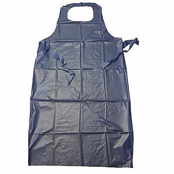 WEST CHESTER PROTECTIVE GEAR Bib Apron 45inLx36inW Blue 6 mil PK12, 34UJ58