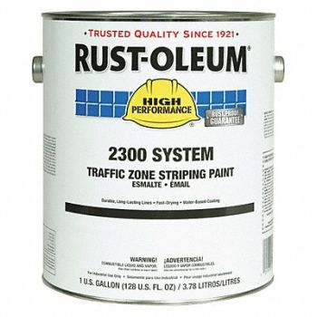 RUST-OLEUM J0449 TrafficStriping Paint 1gal TrafficWhite, 34UL59