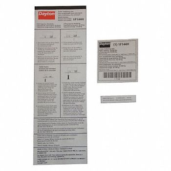 GRAINGER APPROVED Informational Label, 34UW19