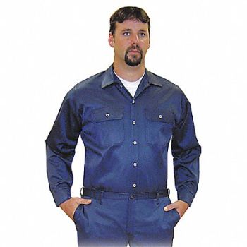 STEEL GRIP Flame-Resistant Collared Shirt 8 oz 5XL, 34VH86