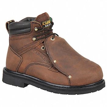 CAROLINA SHOE 6 Work Boot 14 2E Brown Steel PR, 34VM80