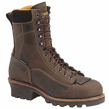 CAROLINA SHOE Logger Boot 14 2E Brown Composite PR, 34VY69