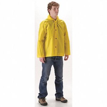 NASCO Rain Jacket with Hood XL PU/Nylon 30inL, 34WK26