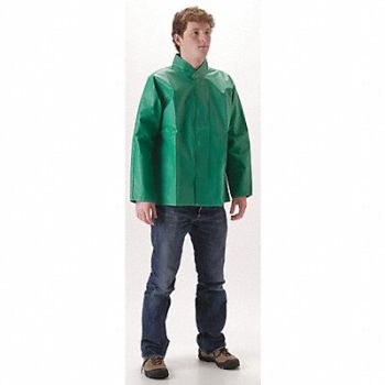 NASCO Chemical Splash Jacket Unisex Green 2XL, 34WK70
