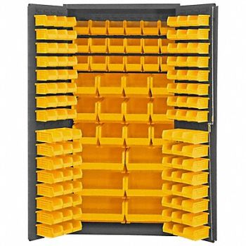 DURHAM MFG K4889 Bin Cabinet 72 x36 x24 Gray 132YlwBns, 3NYL9