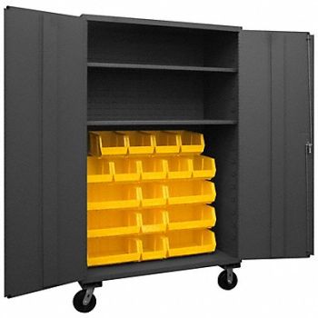 DURHAM MFG K4883 Bin Cabinet 80 x48 x24 Gray 18YlwBns, 36EZ52