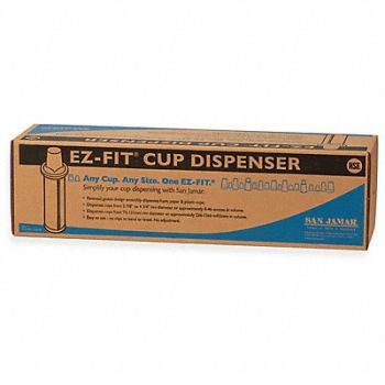 GRAINGER APPROVED Cup Dispenser 5 3/4 in H Black, 799YX6