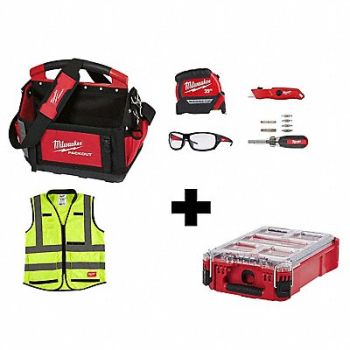 MILWAUKEE Tool Tote General Purpose 31 Pockets, 356XE9