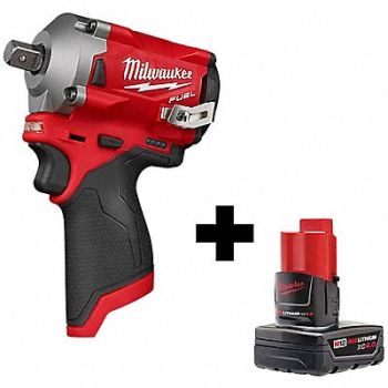 MILWAUKEE Impact Wrench Cordless 12V DC 3000 RPM, 356XK4