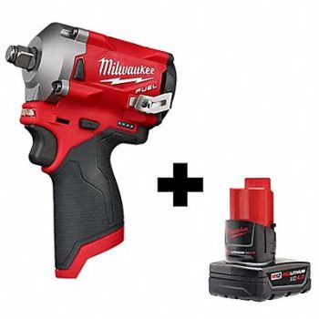 MILWAUKEE Impact Wrench Cordless 12V DC 2700 RPM, 356XK7