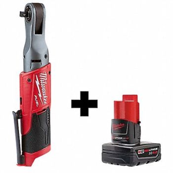 MILWAUKEE Ratchet Cordless 12V DC 55 ft-lb Torque, 356XK9