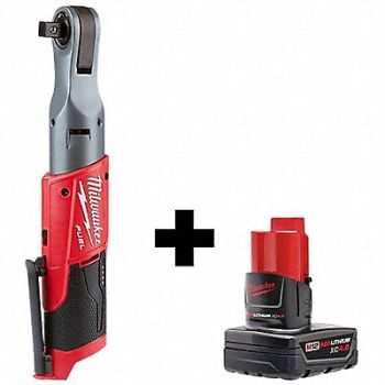 MILWAUKEE Ratchet Cordless 12V DC 60 ft-lb Torque, 356XL0