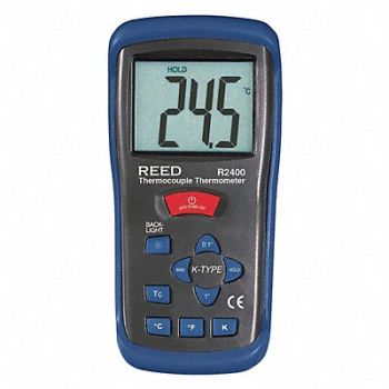 REED INSTRUMENTS Thermocouple Thermometer Type-K, 357R09