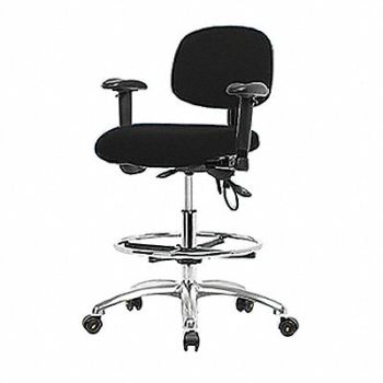 BLUE RIDGE ERGONOMICS Fab ESD Med Tilt AA FR Cstrs Blk, 358F24