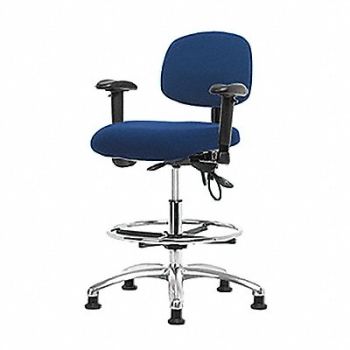 BLUE RIDGE ERGONOMICS Fab ESD Hi Tilt AA FR Stat Blue, 358F55